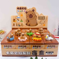 12PCS/SET Capybara Cartoon Surprise Blind Box Anime PVC Figures