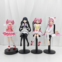 4 Styles Puella Magi Madoka Magica Akemi Homura Incubator，QB Cartoon Anime PVC Figures