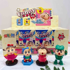 8PCS/SET Crayon Shin-chan Cartoon Surprise Blind Box Anime PVC Figures