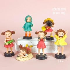 OPP Bag）6PCS/SET My Neighbor Totoro Ponyo Cartoon Anime PVC Figure Toy