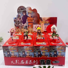12PCS/SET Naruto Cartoon Surprise Blind Box Anime PVC Figures