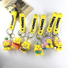 12 Styles Winnie the Pooh Cartoon Anime  PVC Figure Keychain