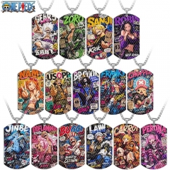 15 Styles One Piece Cartoon Anime Stainless Steel Necklace