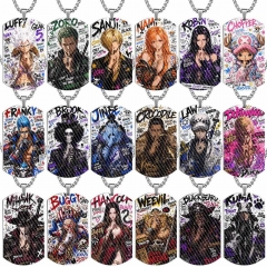 18 Styles One Piece Cartoon Anime Stainless Steel Necklace