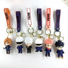 6 Styles Jujutsu Kaisen Cartoon Anime  PVC Figure Keychain