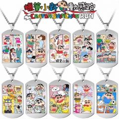 10 Styles Crayon Shin-chan Cartoon Anime Stainless Steel Necklace