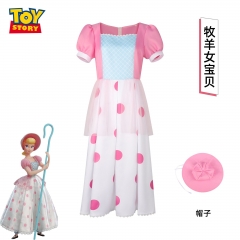 玩具总动员牧羊女cos服BoPeep波比连衣裙含帽子cosplay女装二次元