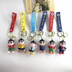6 Styles Crayon Shin-chan Cartoon Anime  PVC Figure Keychain