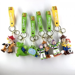 6 Styles Toy Story Cartoon Anime  PVC Figure Keychain