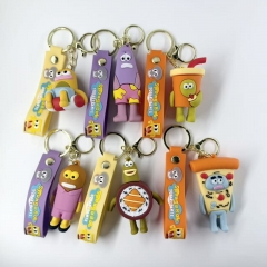 6 Styles SpongeBob SquarePants Cartoon Anime Figure Keychain
