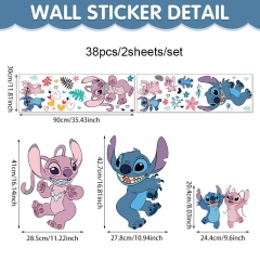 90*30cm Lilo & Stitch Cartoon PVC Anime Sticker