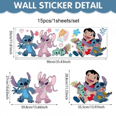 90*30cm Lilo & Stitch Cartoon PVC Anime Sticker