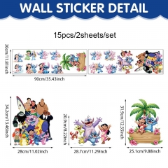 90*30cm Lilo & Stitch Cartoon PVC Anime Sticker