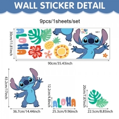 90*30cm Lilo & Stitch Cartoon PVC Anime Sticker