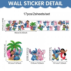 90*30cm Lilo & Stitch Cartoon PVC Anime Sticker