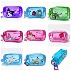 18*11*8cm 7 Styles Sanrio Kuromi Cartoon PU Anime Cosmetic Bag