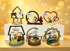 6PCS/SET Snoopy Cartoon Anime PVC Figure