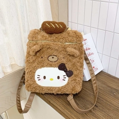 Hello Kitty Cartoon Plush Anime Backpack Bag
