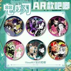 75mm 10 Styles Demon Slayer: Kimetsu no Yaiba Cartoon Pin Anime Tinplate Brooch