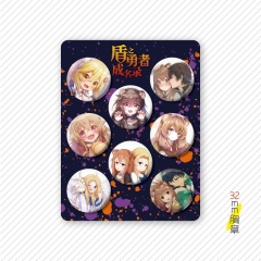 盾之勇者成名录 动漫小胸章8个套  32MM