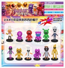 OPP Bag）12PCS/SET Susie's Restaurant Cartoon Anime PVC Figure Toy
