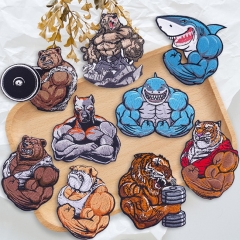 9 Styles Muscle Animal Cartoon Anime Cloth Patch