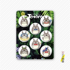 龙猫 动漫小胸章8个套  32MM