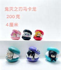 6PCS/SET 4cm Demon Slayer: Kimetsu no Yaiba Cartoon Anime PVC Figure Toy
