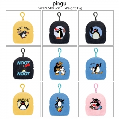 pingu 动漫多彩迷你毛绒小书包零钱包