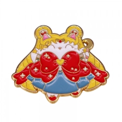 胖胖的美少女战士月野兔胸针可爱卡通水手月亮徽章动漫女孩别针