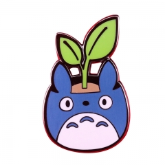 可爱的龙猫盆栽胸针