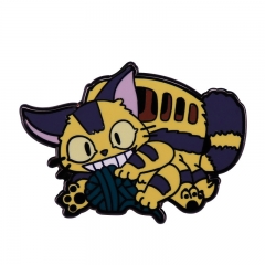 龙猫巴士胸针可爱的猫玩耍纱线球徽章