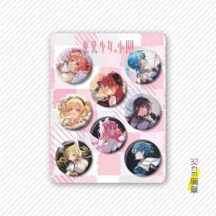 魔法少女小圆 动漫小胸章8个套  32MM