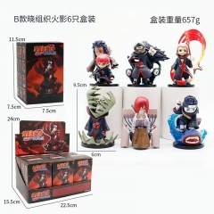 6PCS/SET Naruto Cartoon Anime PVC Figure Toy
