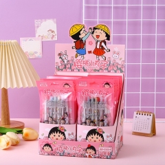 6支/袋 YQiDuo卡通女孩6支袋装按动笔可爱高颜值中性笔金属笔夹签字笔0.5