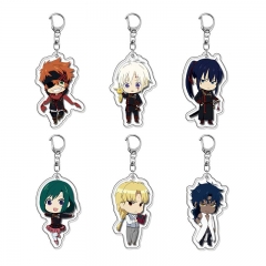 6 Styles D.Gray Man Cartoon Acrylic Anime Keychain