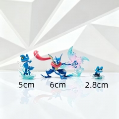3PCS/SET Pokemon Greninja Cartoon PVC Action Figure Toy