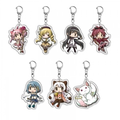 7 Styles Puella Magi Madoka Magica Cartoon Acrylic Anime Keychain