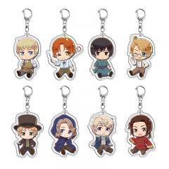 8 Styles Axis Powers Hetalia Cartoon Acrylic Anime Keychain