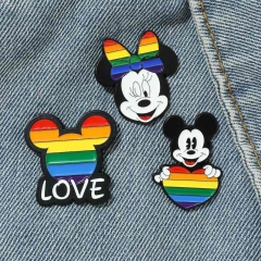 3 Styles Mickey Mouse and Donald Duck Cartoon Pin Anime Alloy Brooch