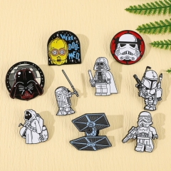 9 Styles Star War Cartoon Pin Anime Alloy Brooch