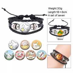 7PCS/SET Hanamaruobake Cartoon Anime Bracelets