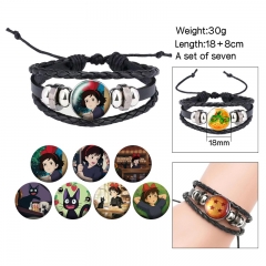 7PCS/SET Kiki's Delivery Service Cartoon Anime Bracelets