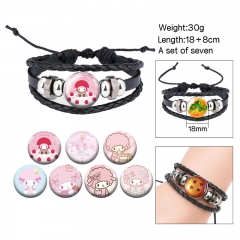 7PCS/SET Sanrio Cartoon Anime Bracelets