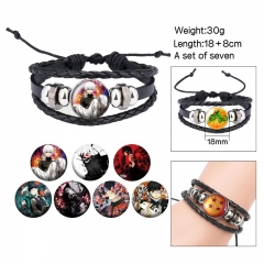 7PCS/SET Tokyo Ghoul Cartoon Anime Bracelets