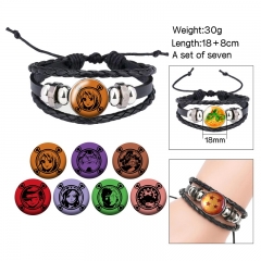 7PCS/SET One Piece Cartoon Anime Bracelets