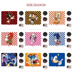 5PCS/SET 20*24CM 10 Styles Sonic the Hedgehog Cartoon Anime Mouse Pad