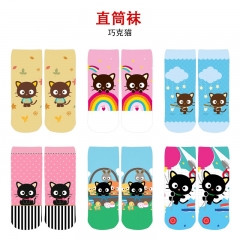 巧克猫  精品动漫全彩直筒袜