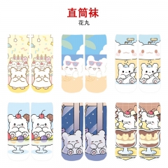 花丸 精品动漫全彩直筒袜