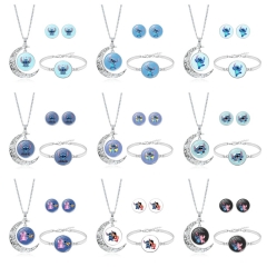 29 Styles Lilo & Stitch Cartoon Anime Necklace Bracelet Earring